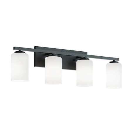 Afx Leo 31'' Vanity, Clear Glass Shade, Black Finish LEOV3109MBBK